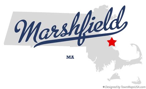 Map of Marshfield, MA, Massachusetts