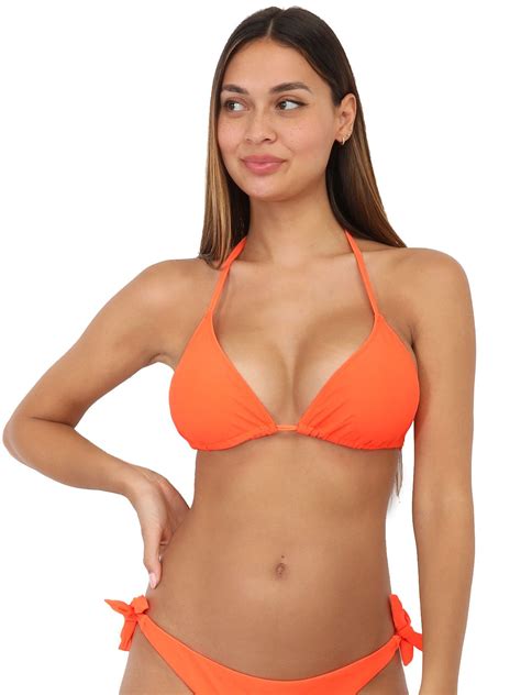 Haut De Bikini Triangle Et Unie Avec Liens De Serrage Dot De Petites