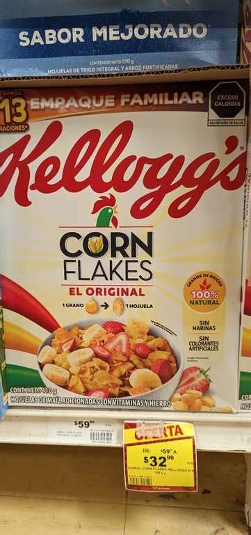 Soriana Campeche Corn Flakes Kelloggs 410 Gms De 5990 A 3290