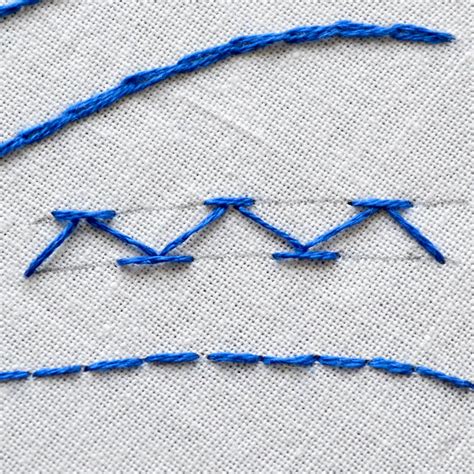 Chevron stitch embroidery tutorial