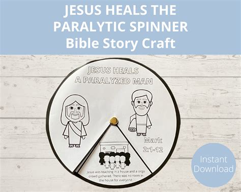 Jesus Heals A Paralyzed Man Bible Story Craft Sunday School Activity Jesus Miracles Jesus