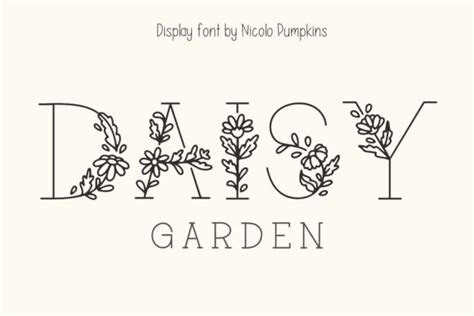 Daisy Garden Font By Nicolo Pumpkins · Creative Fabrica Decorative