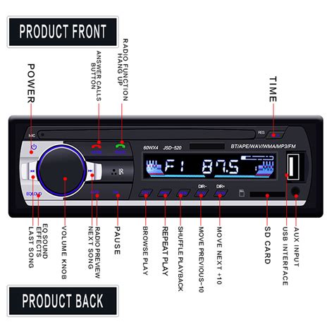 Camecho Jsd Auto Stereo Din Auto Radio V Grandado