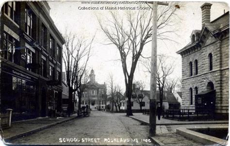 Item 26113 School Street Rockland 1906 Vintage Maine Images