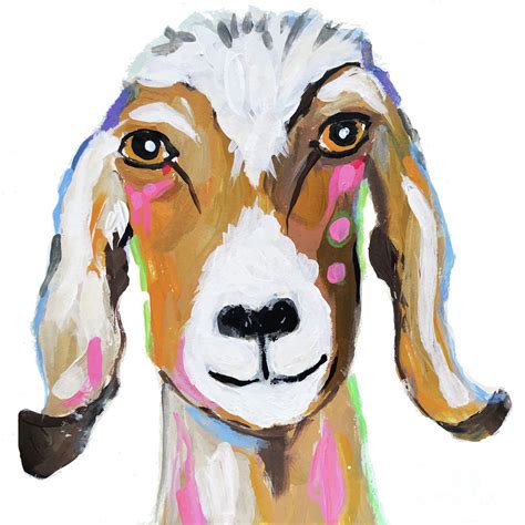 Goat Face Painting By Karen Fields Fine Art America