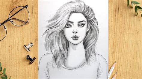 How To Draw A Pretty Girl Step By Step Pencil Sketch Drawing Youtube