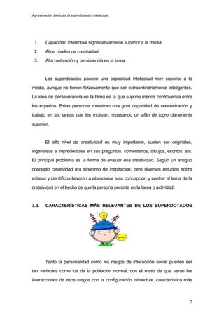 CARACTERÍSTICAS DE LA SOBREDOTACIÓN INTELECTUAL PDF