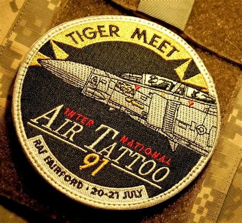 Nato Tiger Meet Ntm Iron On Patch Riat Air Tattoo Raf Fairford