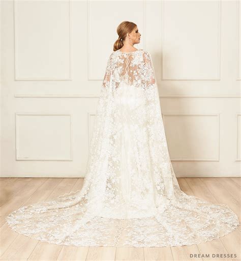 Lace Bridal Cape EMILE Dream Dresses Custom Bridal Cape Bridal