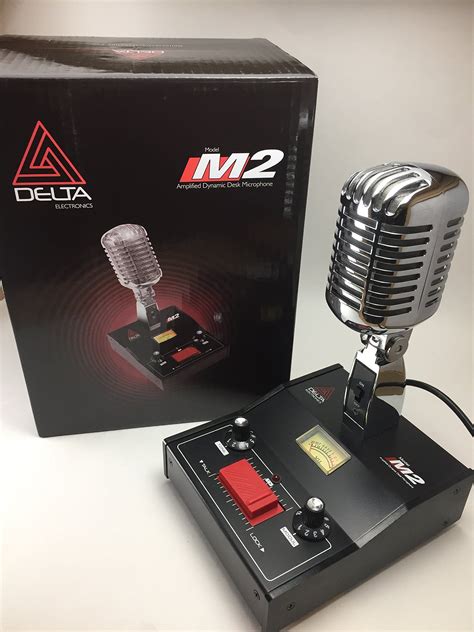 DELTA M2 AMPLIFIED DYNAMIC POWER BASE MICROPHONE 4 Pin Cobra CB HAM MIC