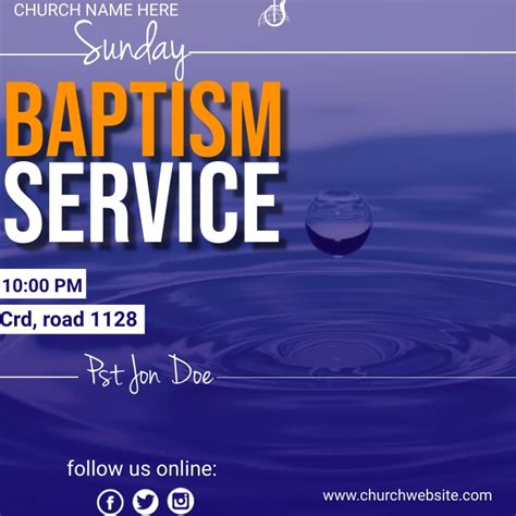 BAPTISM SERVICE Template | PosterMyWall