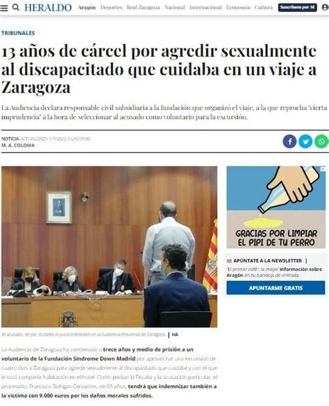 Sentencia En El Caso De Agresión Sexual A Un Discapacitado Representado Por Nuestros