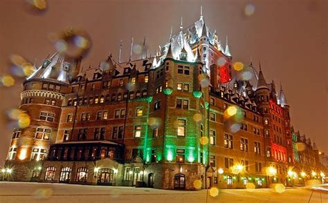 Fairmont Chateau Frontenac At Christmas Quebec City Canada Quebec