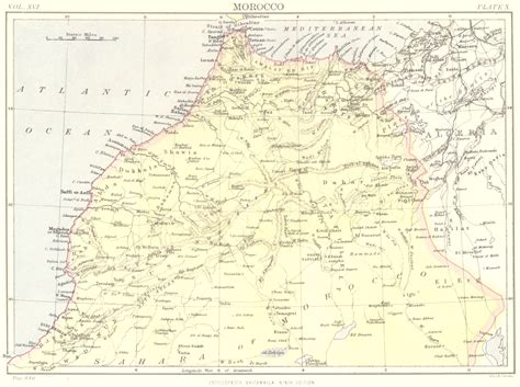 Morocco By Britannica Encyclopaedia 1898 Map Antiqua Print Gallery