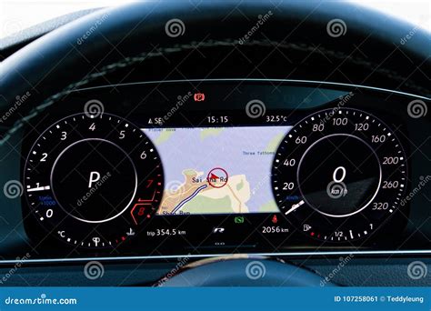 Volkswagen Golf R 2017 Digital Dashboard Editorial Photo - Image of ...