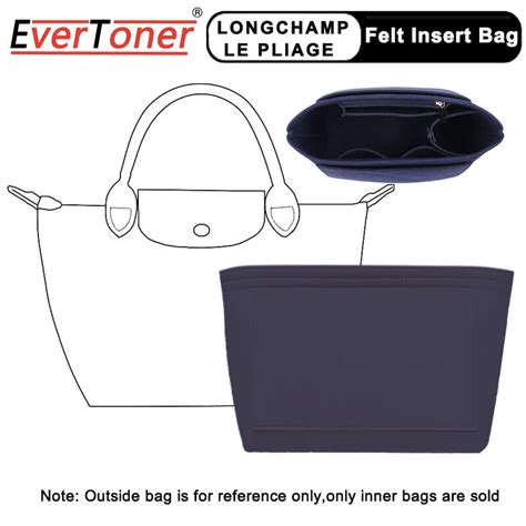 EverToner Para Longchamp LE PLIAGE Bolsa Organizador De Inserção De