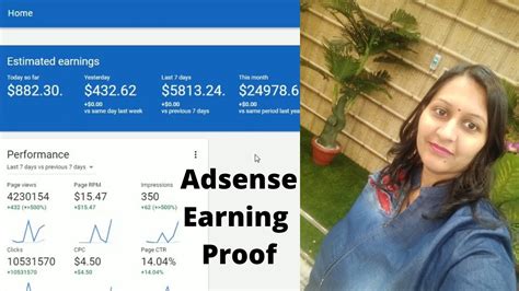 Google Adsense Earning Proof How Much Does AdSense Pay Per 1000 Views