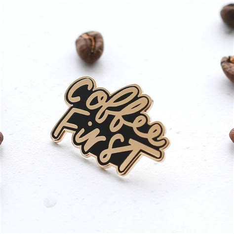 Enamel Pin Coffee Etsy