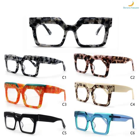 New Fashion Custom Oem Odm Oversize Trendy Eyewear Lamination Acetate