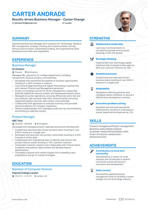 3 Business Manager Cv Examples For 2024