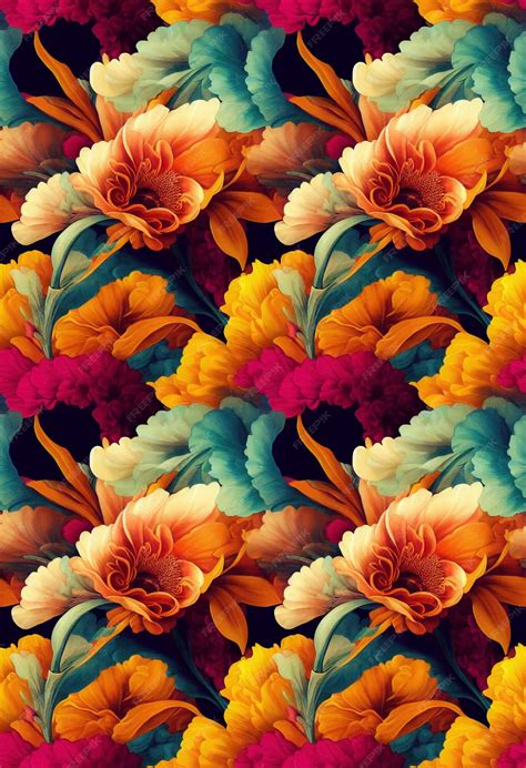 Premium Photo | Seamless painting of abstract bright baroque style