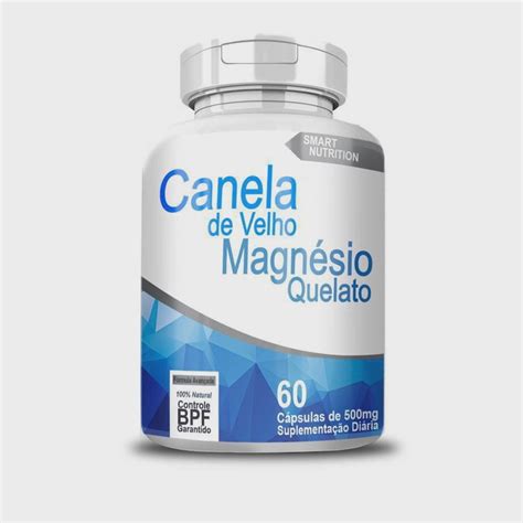 Canela De Velho Magnésio Quelato 500 Mg 60 Cápsulas no Shoptime