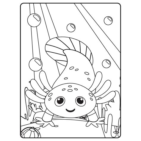 P Ginas Do Livro De Colorir Axolotl Para Crian As Vetor No