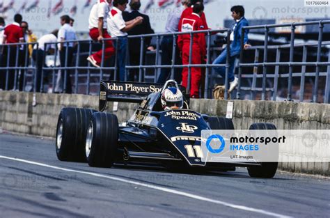 Nigel Mansell Lotus T Renault In Teammate Elio De Angelis S Car