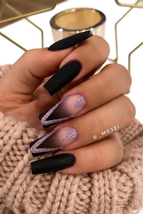 28 Beautiful Black Acrylic Nails