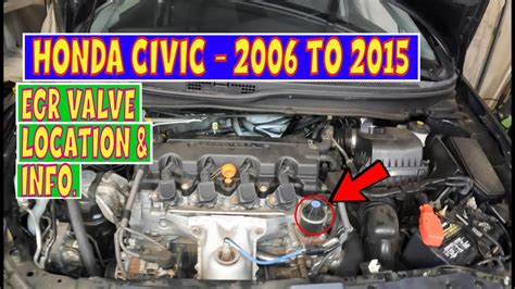 Honda Civic Egr Valve Location And Information Youtube