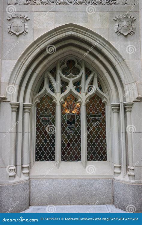 Fake Gothic Window In New York City Editorial Photo Image Of Window