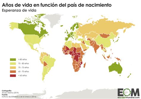 La Esperanza De Vida En El Mundo Mapas De El Orden Mundial Eom