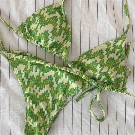 Green Tie Side Bikini Can Sell Separately Just Depop