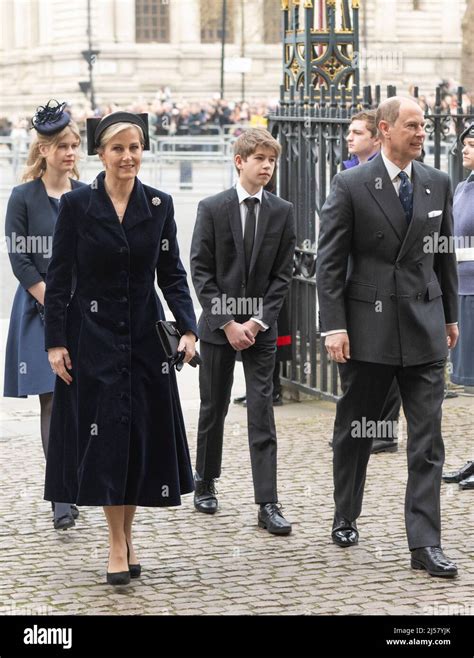 London, UK. 29 March, 2022. Prince Edward, Earl of Wessex, Sophie ...