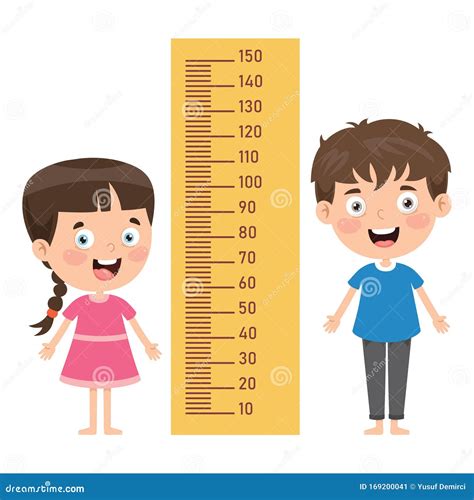 Height Measure For Little Children Stock Vector Illustration Of Long