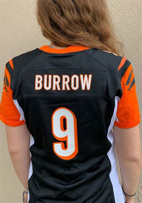 Joe Burrow Womens Cincinnati Bengals Black Home Game Football Jersey