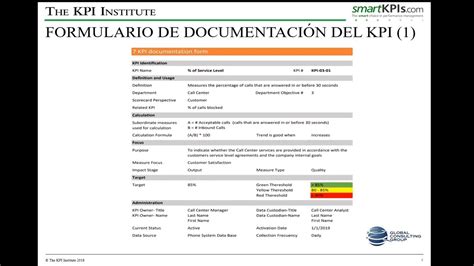 C Mo Documentar Los Indicadores Claves De Desempe O Kpi Youtube