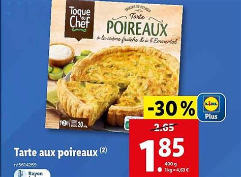 Promo Tarte Aux Poireaux Chez Lidl Icatalogue Fr