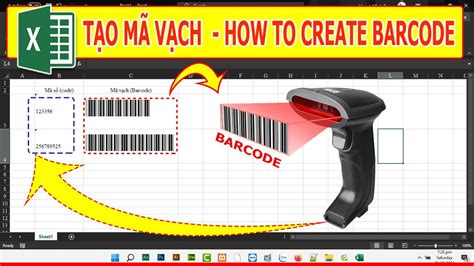 HƯỚNG DẪN TẠO MÃ VẠCH TRÊN EXCEL HOW TO CREATE BARCODE YouTube