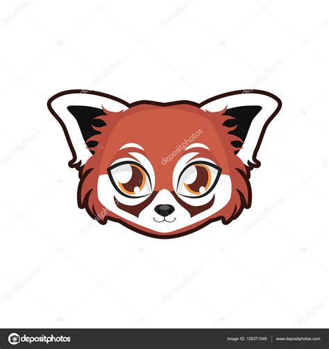 Ilustración del retrato del Panda rojo Vector de stock por AgnesSz