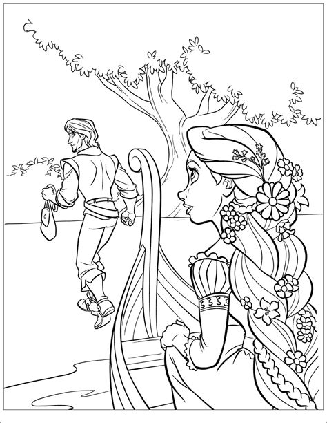 Dibujos Para Colorear Gratis De Tangled Rapunzel Para Imprimir Y