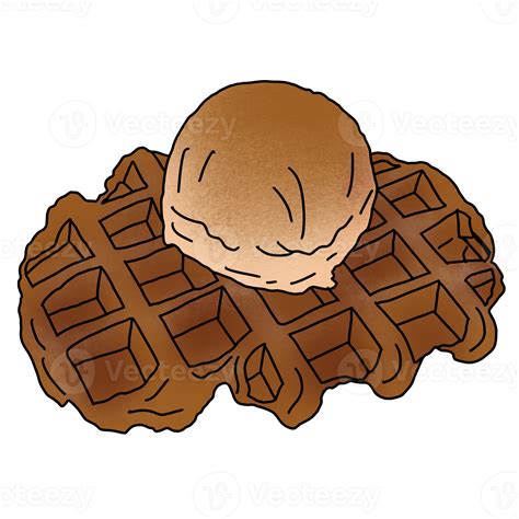 Sweet Ice Cream Croffle 26827631 Png