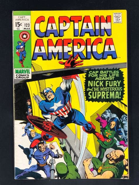 Captain America 123 1970 1st Appearance Of Suprema Comic Books