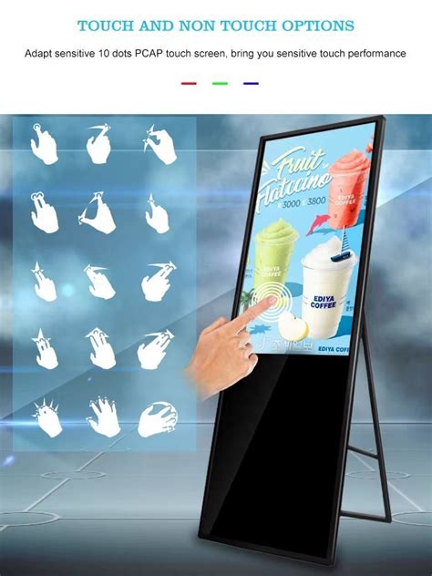 43 Inch Portable LCD Display Digital Signage Advertising Kiosk Free