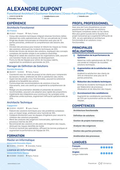 Exemples De Cv De Architecte Qui Ont Obtenu Un Emploi En