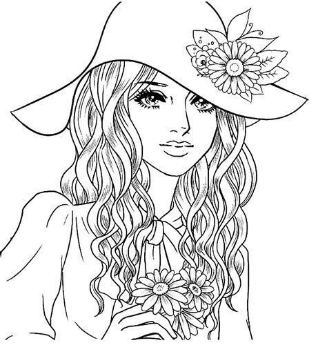 Girly Coloring Pages