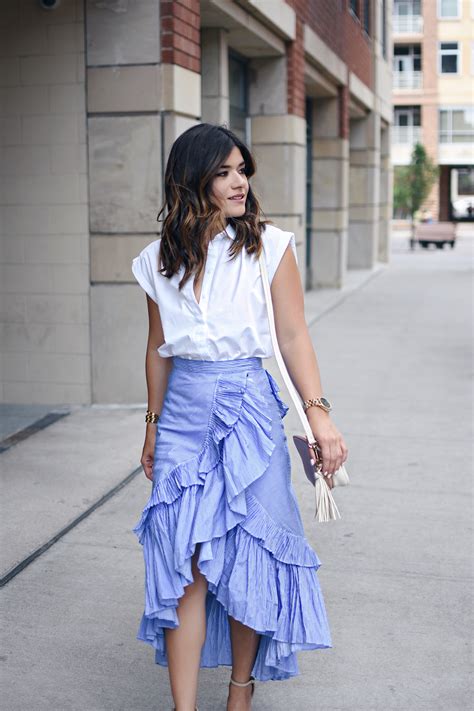 How To Style A Ruffle Maxi Skirt Chic Talk Chic Talk