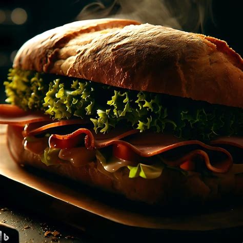 Premium AI Image | Fresh submarine sandwiches