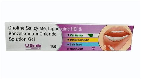 Choline Salicylate Lignocaine Hcl Benzalkonium Chloride Solution Gel