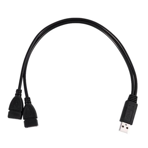 Usb A Male To Dual Usb Female Jack Y Splitter Hub Cord Adapter